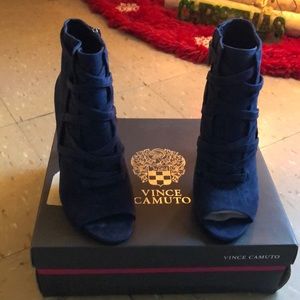 Vince Camuto Navy Haze True Suede Booties